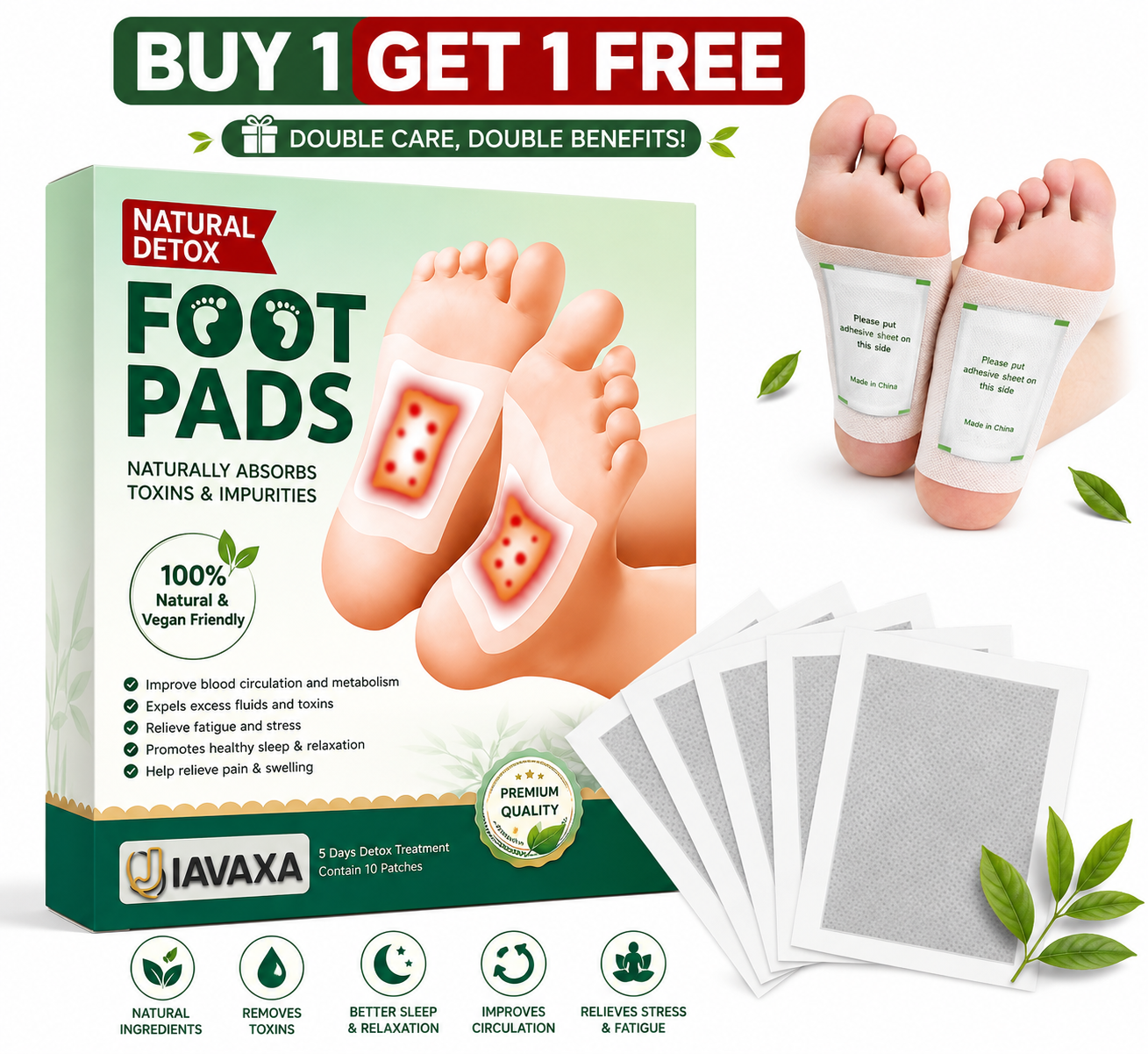 Premium Detox Foot Patch (BUY 1 GET 1 FREE) 1 Patch
